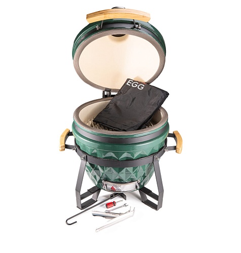 Керамический гриль Diamond Egg S Зелёный Керамический гриль Diamond Egg S Зелёный