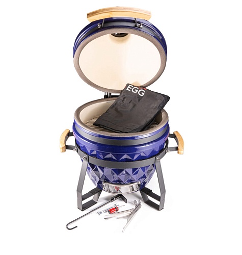 Керамический гриль Diamond Egg S Синий Керамический гриль Diamond Egg S Синий
