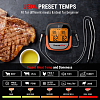 Цифровой термометр ThermoPro TP902, Bluetooth, беспроводной, оранжевый